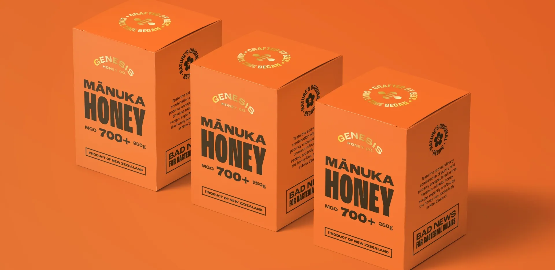 Genesis Honey Co Mānuka Honey MGO 700+ outer packaging